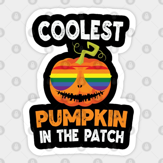 Coolest LGBT Pumpkin in the patch Sticker by divinoro trendy boutique